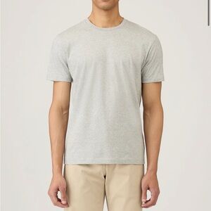 Men's sunspel riviera Crew Neck T-Shirt gray large